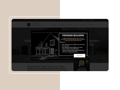 Desktop Website Elementor Popup | 4 Level Coach branding design elementor ui web design web development wordpress