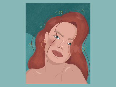Mermaid Under the Sea | Digital Illustration