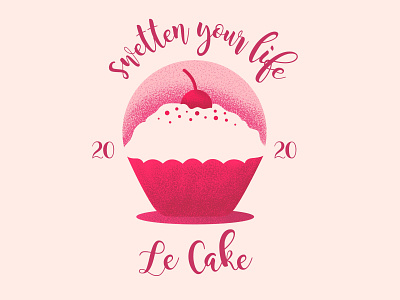LE' CAKE art bakery logo beverage branding design icon illustration logo sweet tasty type vector yummy