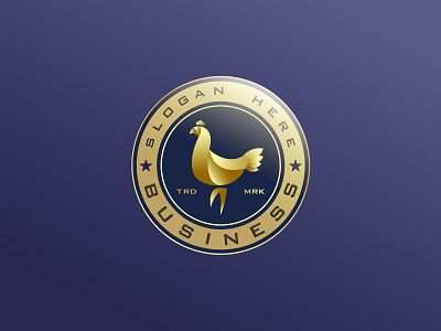 Luxurious Chicken animal brand identity branding chicken design elegant gold icon logo logo design logos luxury minimal rooster logo