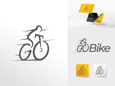Go Bike Logo Concept app bike brand branding business bycicle design emblem logo fast health app icon lettermark logo logo design logodesign logos logotype vector