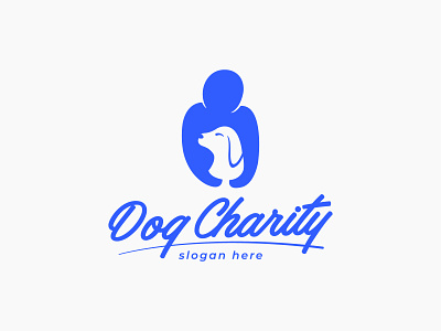 Dog Charity Logo branding care charity concept design dog dog logo hug logo logo design logos logotype minimal pet care simple logo vector