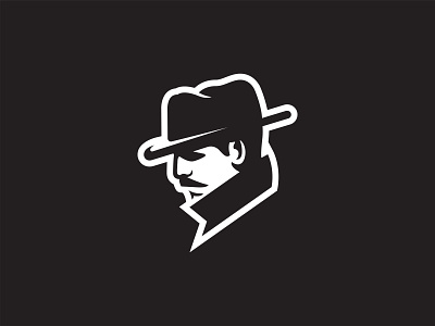 Detective Logo bastard boss design detective gentleman hat logo logo design mafia man people person vector