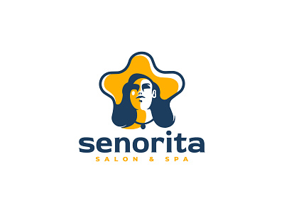 Senorita Logo beauty branding business company design fashion hat logo logo design logos modern salon simple spa star vector woman