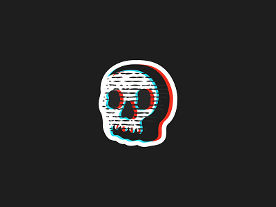 Visual Skull Logo 3d apparel brand branding data design fashion glitch head logo logo design logos mascot people skull society technology urban vector visual