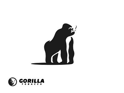 Smoking Gorilla Logo animal boss brand branding business cigar cigarette company gorilla logo logo design mafia marijuana mascot smoking tobacco