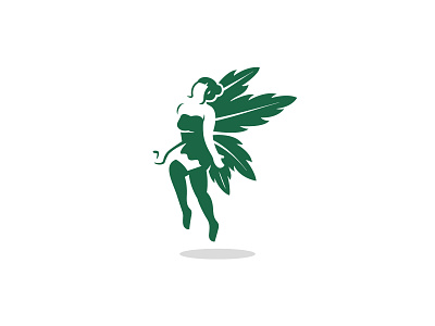 Cannabis Fairy Logo branding business cannabis cbd character company design fairy health lady logo logo design logos mascot medical oil vector wing woman