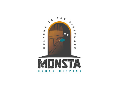 Monsta Logo branding design emblem house kipper logo logo design logos mascot monster realestate