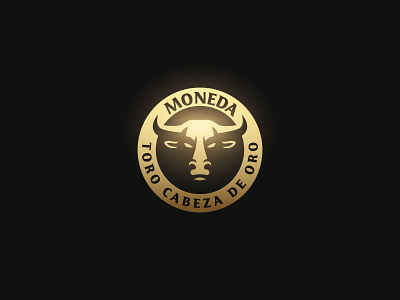 Golden Bull Logo animal beast bull business coin crypto design finance gold head investment logo logo design logos modern money negative space simple toro vector