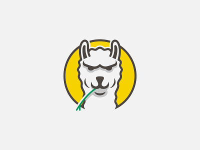Mad Llama Logo alpaca angry branding business company logo design llama logo logo design logos mad mascot minimal ranch simple vector