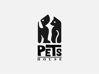Pet House Logo animal branding business care cat charity company design dog house logo logo design logos minimal pets simple vector