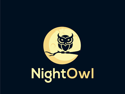 Night Owl Logo brand identity branding business clean company company logo illustration logo design logos logotype minimalist modern night nightmare owl