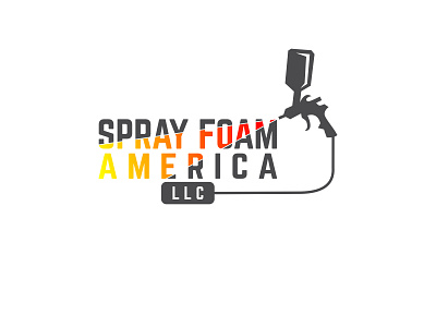 Spray Foam America america brand identity clean company illustration logo logo design logotype minimalist modern paint spray vintage logo