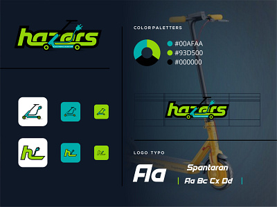Hazers Scooter Logos brand identity design ele graphic design illustration logo logo design modern scc ui