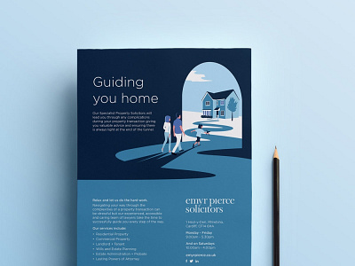 Guiding you Home Illustration advert design illustration illustration agency illustration design illustrator marketing campaign solicitor advert
