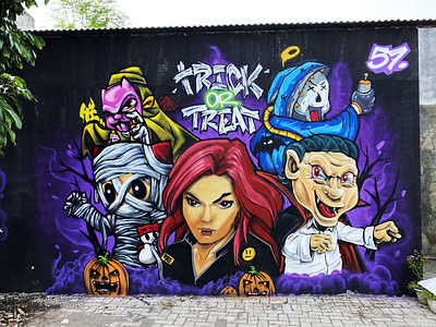 halloween concept graffiti collaboration