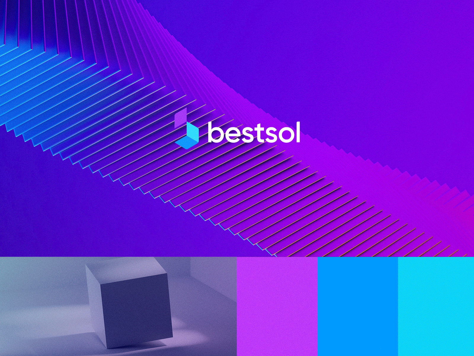 Branding Design / Bestsol b logo box brand identity branding creation design experience graphic design innovative logo minimal modern solutions support technology