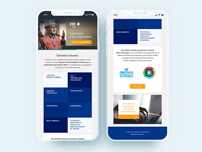 Mailing Design - JJC Group app arquitecture branding flat layout exploration mailing minimal navigation newsletter shot ui ux web design