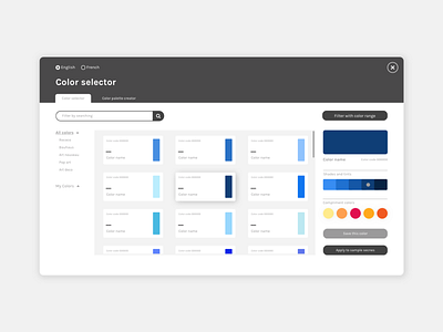 Colour Explorer app color design software design ui ui design ux ux design wireframing work in progress