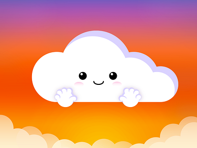 Hello Dribbble! cloud clouds first shot hello hello dribble hello world illustration sunrise vector veeva veeva design