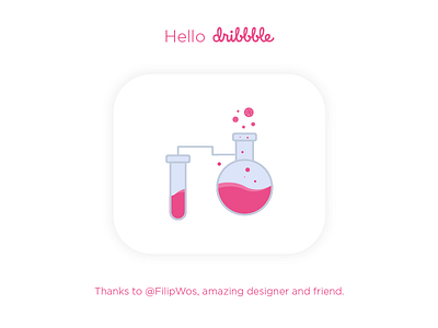 Hello Dribbble! debut dribbble first shot game hello icon illustration invite shot thank you