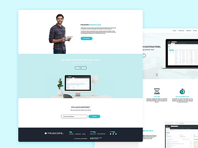 TRUSCOPE - Website clean design homepage landing page site software ui ux web website