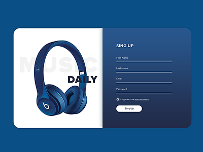 Daily UI #01 001 01 blue challenge dailyui dashboard log in sign sing up ui up ux