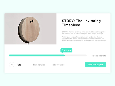 Daily UI #32 - Crowdfunding Campaign