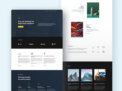 Starky's club Landing page agency blue clean interface landing minimal product page programming ui ux website