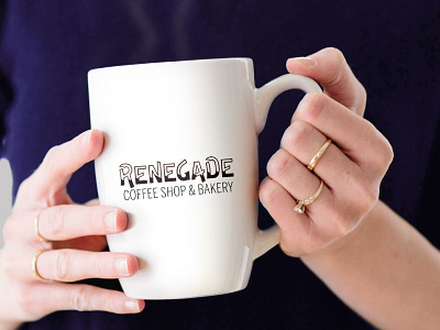 Renegade Logo Coffee Cup Mockup branding logo minimal mockup type typography