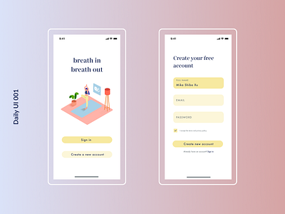 Daily UI #001 | Sign up Page design
