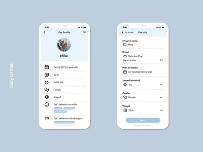 Daily UI #006 | User Profile design
