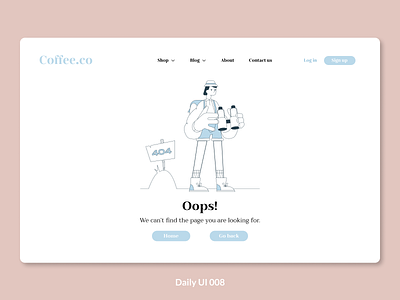 Daily UI #008 | 404 Page 404