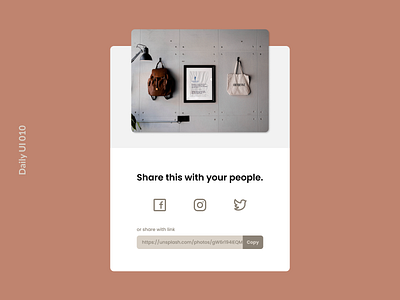 Daily UI #010 | Social Share