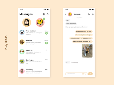 Daily UI #013 | Direct Messaging daily ui ui uiux ux