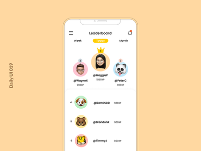 Daily UI #019 | Leaderboard daily ui design leaderboard ui uiux