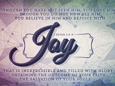 Verse of the Day: 1 Peter 1:8-9 3d bible joy verse