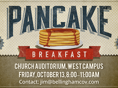 Proclaim Pack: Pancake Breakfast announcement breakfast church logos bible software pancake proclaim signage vintage