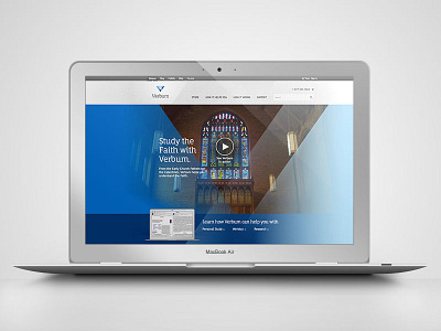 Verbum Website Homepage bible catholic homepage layout logos bible software scripture ui verbum verse video web design website