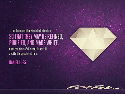 Daniel 11:35 bible church diamond icon illustration logos bible software scripture shattered simple texture typography