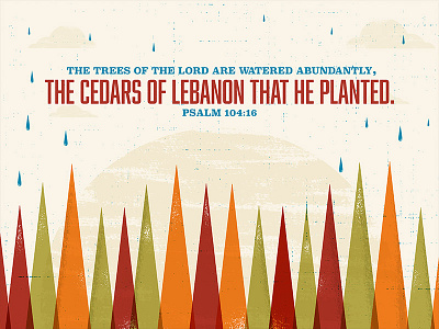 Psalm 104:16 bible clouds illustration logos bible software rain scripture simple texture trees vintage water