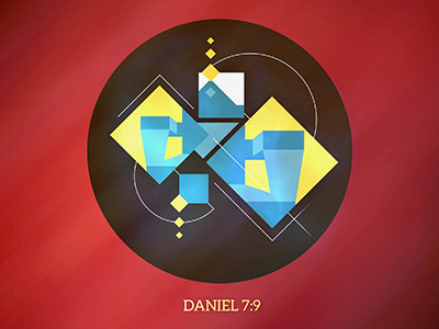 Daniel 7:9 abstract bible church illustration logos bible software motion scripture shapes simple throne typography