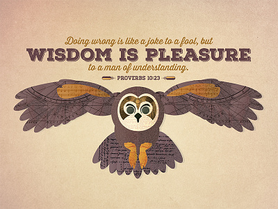 Proverbs 10 23 abstract bible bird feather illustration logos bible software owl scripture shapes simple typography