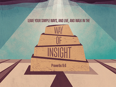 Proverbs 9:6 bible illustration logos bible software mountain rough type typography vector verse