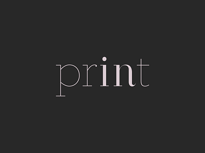 Print in branding design logo logodesign minimalist print print in simbol simple typography vector