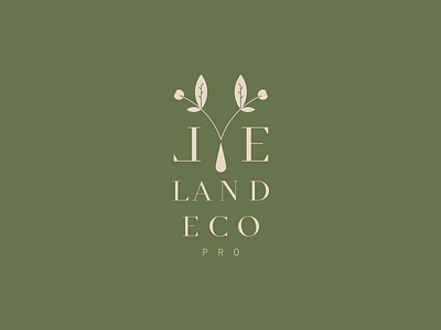 Land Eco ecosystem environment illustration landscape architecture leaf logo logodesign nature plants simbol simple typography