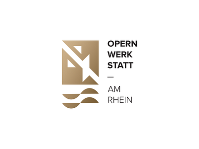 Opernwerkstatt an Rhein design house illustration logo logodesign opera rhein rhine river simbol simple theater theatre theatrical masks