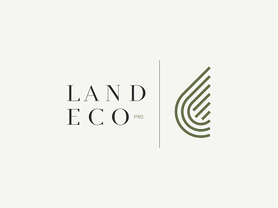 Land Eco e eco hand leaf logo