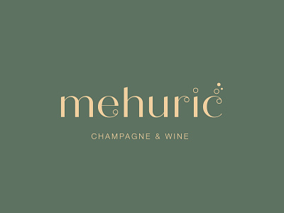 mehuric champagne champagnewine design logo simbol simple typography wine