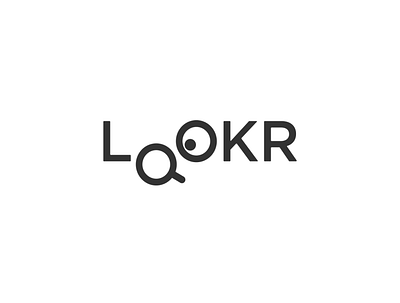 Lookr eye glasses icon illustration logo magnifying glass reading